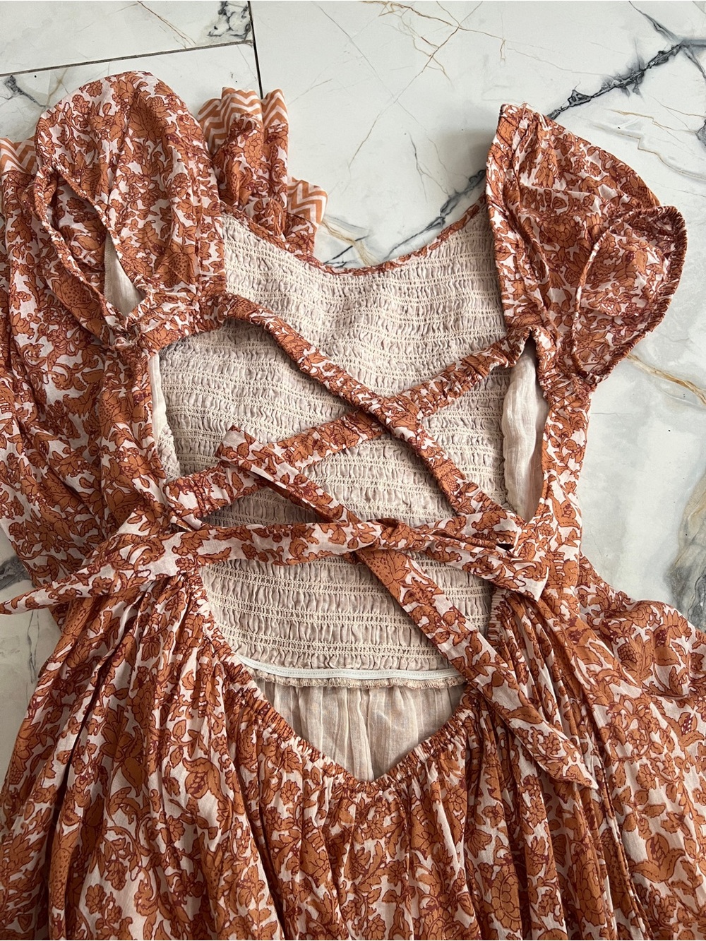 New Free People Ultraviolet Maxi Floral Back Cut-out Dress Size Large - Picture 5 of 8